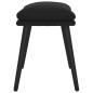 Preview: Fußhocker Schwarz 45x29,5x35 cm Samt