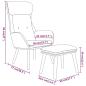 Preview: Relaxsessel mit Hocker Dunkelgrau Kunstleder & Stoff