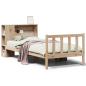 Preview: Bücherregalbett ohne Matratze 75x190 cm Massivholz Kiefer