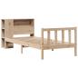Preview: Bücherregalbett ohne Matratze 75x190 cm Massivholz Kiefer