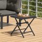 Preview: ARDEBO.de - Gartentisch Klappbar Anthrazit 38x38x38 cm Stahlgitter