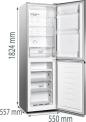 Preview: Gorenje NRK418DCS4 Stand Kühl-Gefrierkombination, 55 cm breit, 256 L, EggTray, LED Beleuchtung, EcoMode, grau