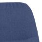 Preview: Relaxsessel mit Hocker Blau Stoff