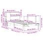 Preview: Massivholzbett mit Regal ohne Matratze Weiß 90x190 cm Kiefer
