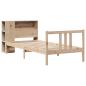 Preview: Massivholzbett mit Regal ohne Matratze 90x190 cm Kiefernholz