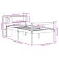 Preview: Massivholzbett mit Regal ohne Matratze 100x200 cm Kiefer