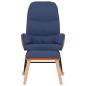 Preview: Schaukelsessel mit Hocker Blau Stoff