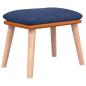 Preview: Schaukelsessel mit Hocker Blau Stoff