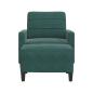 Preview: Sessel mit Hocker Dunkelgrün 60 cm Samt