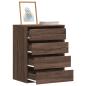 Preview: ARDEBO.de - Kommode Braun Eichen-Optik 60x41x76 cm Holzwerkstoff