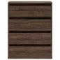 Preview: Kommode Braun Eichen-Optik 60x41x76 cm Holzwerkstoff