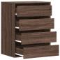 Preview: Kommode Braun Eichen-Optik 60x41x76 cm Holzwerkstoff