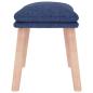 Preview: Fußhocker Blau 45x29,5x35 cm Stoff