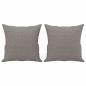 Preview: 3-tlg. Sofagarnitur mit Kissen Taupe Stoff