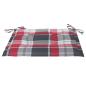 Preview: Gartenstuhl-Kissen 6Stk. Rot Karomuster 40x40x3cm Oxford-Gewebe