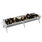 Preview: Grill Silbern 158x42x31 cm Edelstahl