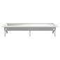 Preview: Grill Silbern 158x42x31 cm Edelstahl