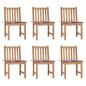 Preview: ARDEBO.de - Gartenstühle 6 Stk. mit Kissen Massivholz Teak