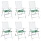 Preview: Sitzkissen 6 Stk. Blattmuster 50x50x3 cm Stoff