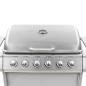 Preview: Gasgrill mit 6 Flammen Edelstahl Silbern