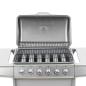 Preview: Gasgrill mit 6 Flammen Edelstahl Silbern