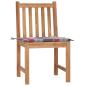 Preview: Gartenstühle 2 Stk. mit Kissen Massivholz Teak