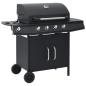 Preview: Gasgrill 4+1 Flammen Schwarz Stahl