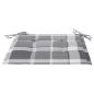 Preview: Gartenstuhl-Kissen 6 Stk. Grau Karomuster 50x50x3 cm