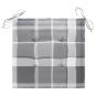 Preview: Gartenstuhl-Kissen 6 Stk. Grau Karomuster 50x50x3 cm