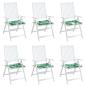 Preview: Stuhlkissen 6 Stk. Blattmuster 40x40x3 cm Stoff