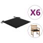 Preview: Gartenstuhl-Kissen 6 Stk. Schwarz 50x50x3 cm Oxford-Gewebe