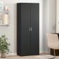 Preview: ARDEBO.de - Highboard Schwarz 70x35x180 cm Holzwerkstoff