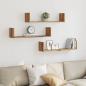 Preview: ARDEBO.de - Wandregale 3 Stk. Artisan-Eiche 80x18x18 cm Holzwerkstoff