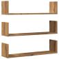 Preview: Wandregale 3 Stk. Artisan-Eiche 80x18x18 cm Holzwerkstoff