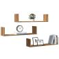 Preview: Wandregale 3 Stk. Artisan-Eiche 80x18x18 cm Holzwerkstoff