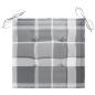 Preview: Gartenstuhl-Kissen 6 Stk. Grau Karomuster 40x40x3 cm