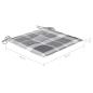 Preview: Gartenstuhl-Kissen 6 Stk. Grau Karomuster 40x40x3 cm