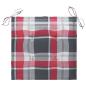 Preview: Gartenstuhl-Kissen 2Stk. Rot Karomuster 50x50x3cm Oxford-Gewebe