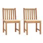 Preview: ARDEBO.de - Gartenstühle 2 Stk. mit Kissen Massivholz Teak