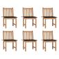 Preview: ARDEBO.de - Gartenstühle 6 Stk. mit Kissen Massivholz Teak