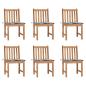 Preview: ARDEBO.de - Gartenstühle 6 Stk. mit Kissen Massivholz Teak