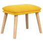 Preview: Relaxsessel mit Hocker Senfgelb Stoff