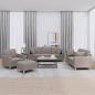 Preview: ARDEBO.de - 4-tlg. Sofagarnitur mit Kissen Taupe Stoff