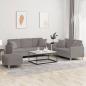 Preview: ARDEBO.de - 3-tlg. Sofagarnitur mit Kissen Taupe Stoff