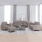 Preview: ARDEBO.de - 4-tlg. Sofagarnitur mit Kissen Taupe Stoff