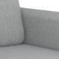 Preview: 3-tlg. Sofagarnitur mit Kissen Hellgrau Stoff