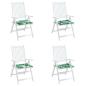 Preview: Stuhlkissen 4 Stk. Blattmuster 40x40x3 cm Stoff