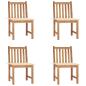 Preview: ARDEBO.de - Gartenstühle 4 Stk. mit Kissen Massivholz Teak