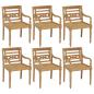 Preview: Batavia-Stühle mit Kissen 6 Stk. Massivholz Teak