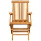 Preview: Gartenstühle mit Blauen Kissen 6 Stk. Massivholz Teak